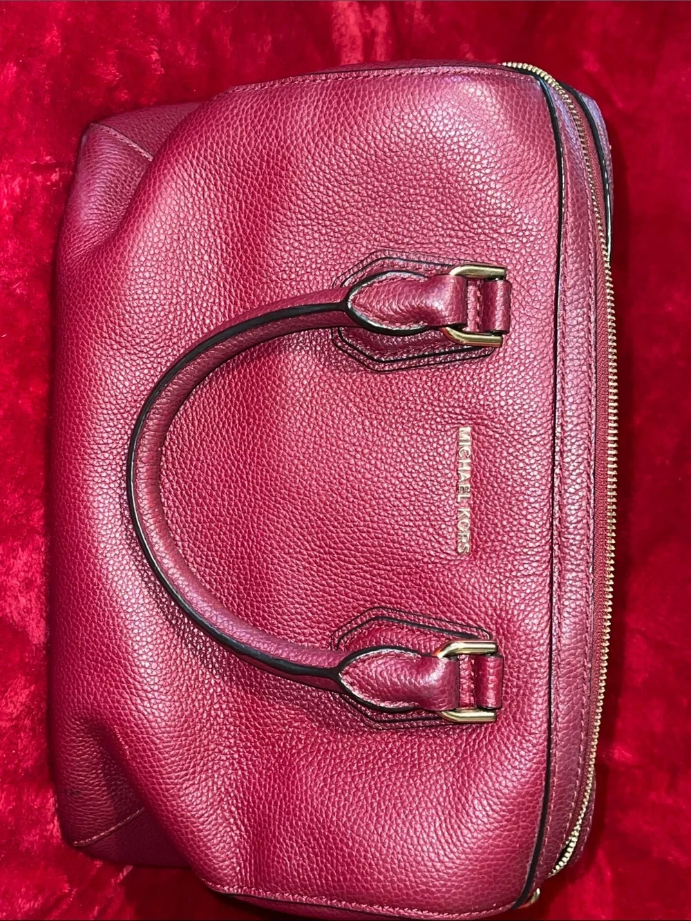 Michael Kors Pebbled Leather Satchel - Raspberry Pink
